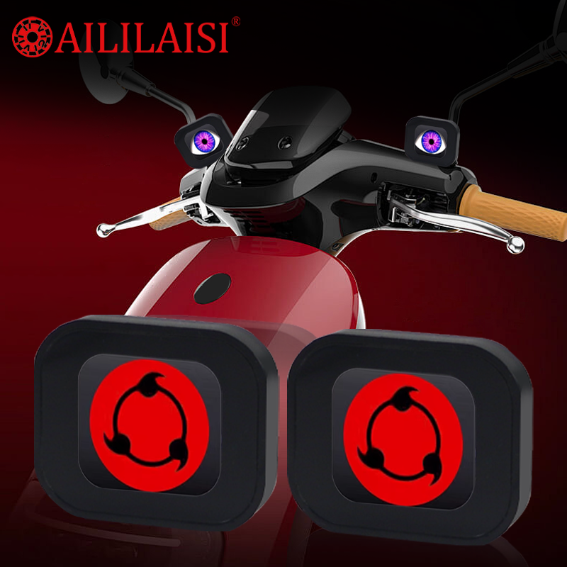 Electric Motorcycle Modified Eagle Eye Devil Eye Light Dynamic LED sharingan Eye Blinking Light Decorative Lens Light Remote
