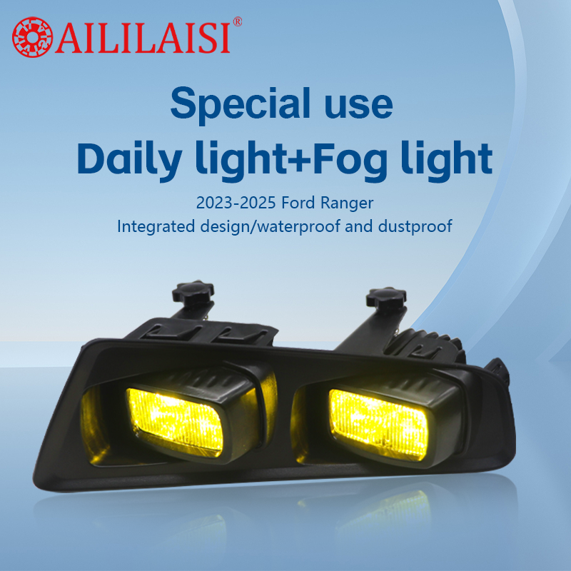 Aililaisi Special Use Daily Fog Light Lamp Spotlight for Ford Ranger 2023 2024 2025 Yellow Waterproof Driving Easy to Install