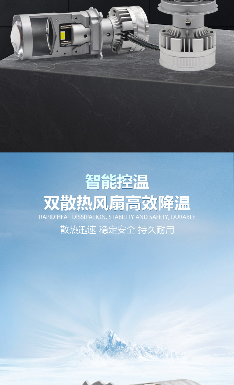 Super Bright High Power H4 Led Lens Projecto Low Beam Headlights Bulb 55W 6000LM 6500K Mini H4 For Car Universal Price Bulbs