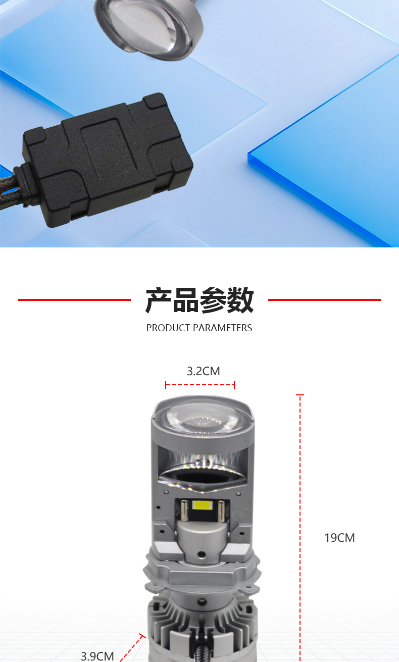 Super Bright High Power H4 Led Lens Projecto Low Beam Headlights Bulb 55W 6000LM 6500K Mini H4 For Car Universal Price Bulbs