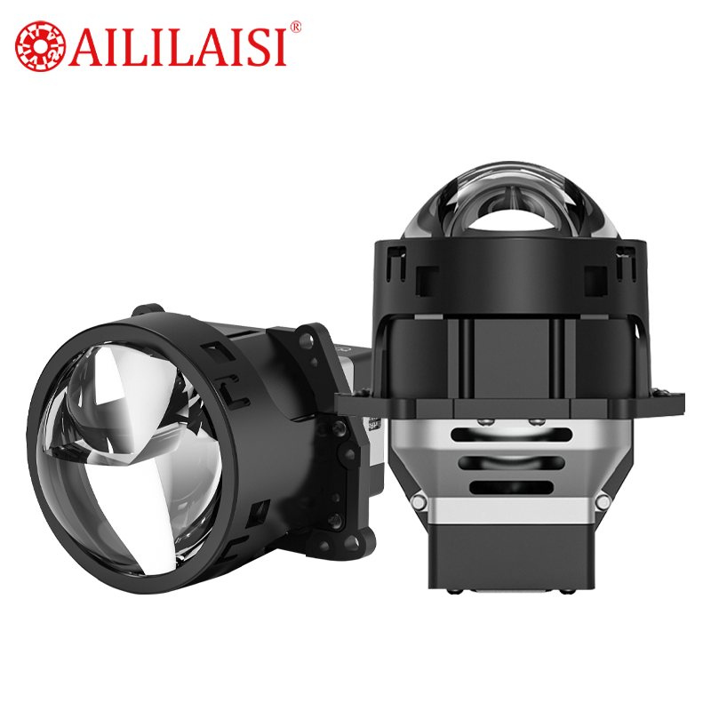 Aililaisi High Power LED Lens Laser Headlight Dual Light 3Inch Bifocal Automobile Modification H7 for Honda Accord Nissan Nv350