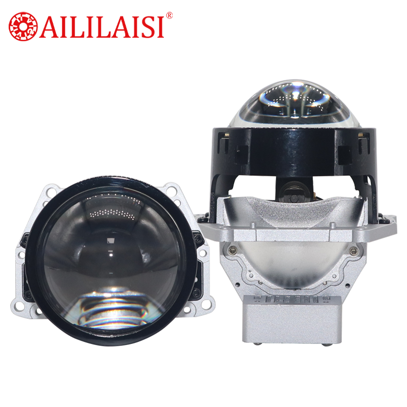 Aililaisi High Power LED Laser Headlight Spotlight Dual Lights 3Inch Bifocal Automobile Modification for Honda Jazz Ford Toyota
