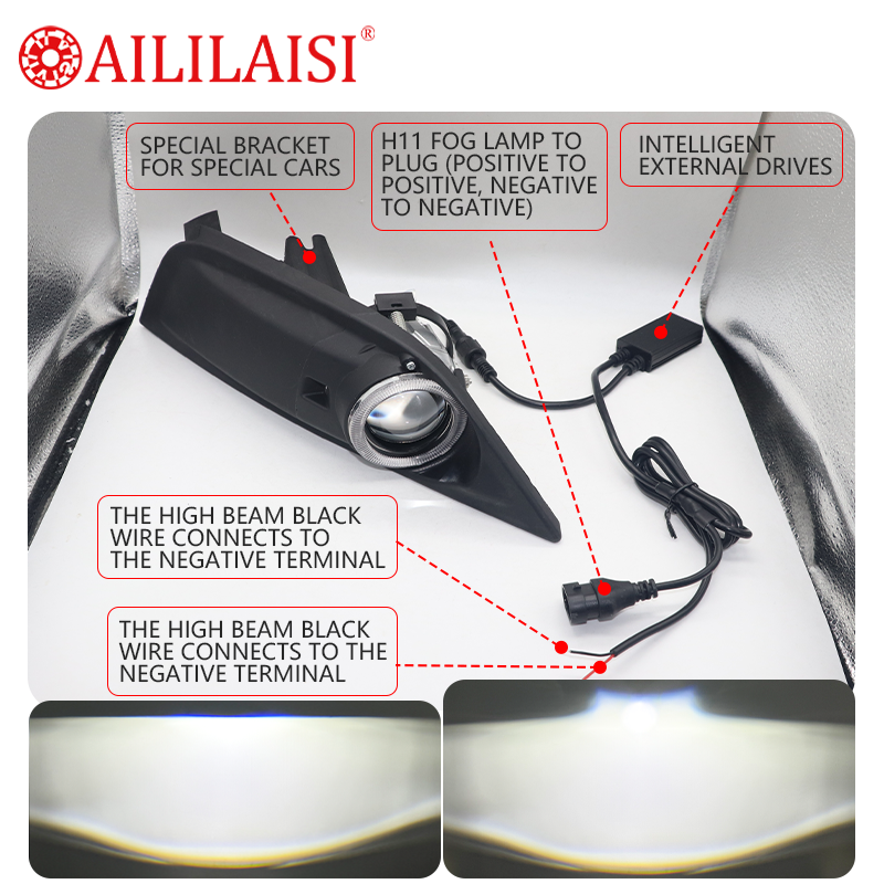 2Inch Led Light Projector Lamp Laser Lens 6000K 12V 65W High Low Beam Fog Driving Automobile Fog Light for Ford Mondeo 2008-2012