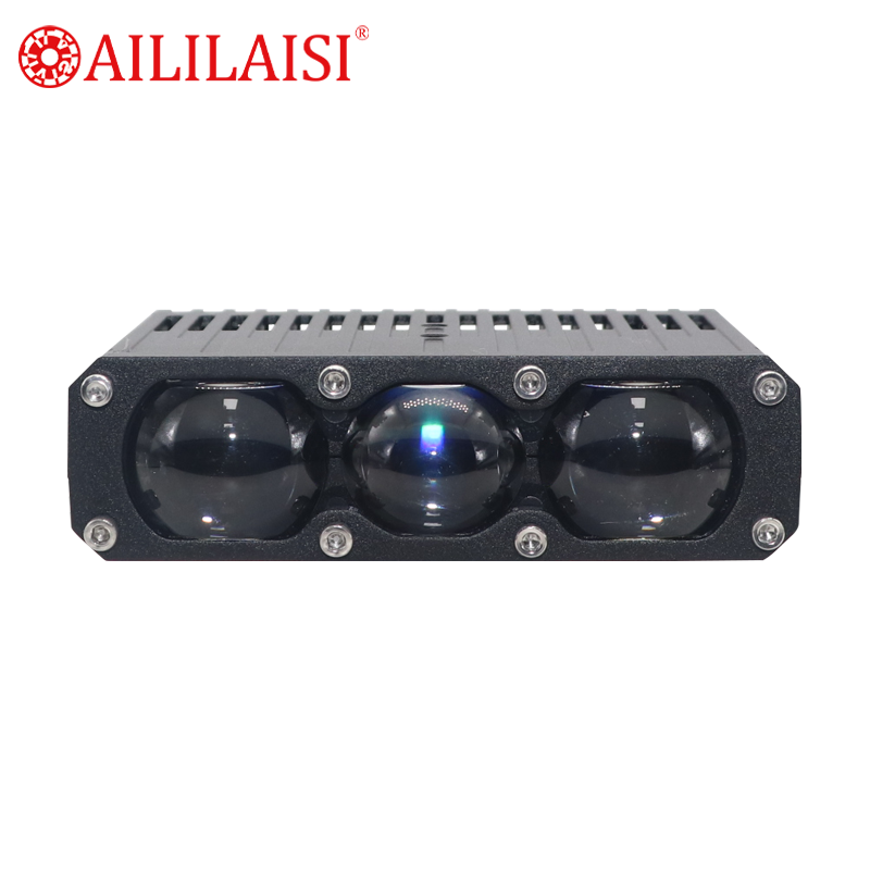 Super 3Mini LED Motorcycle Spotlights Car 6000K White Bright Driving Fog Lights LED Canbus 12V High/Low Beam 3 Lens Grill Lights