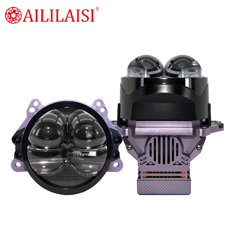 3 Inch Bi Lens Projector LED High Low Beam Headlamp Spotlight High Power Three Led Laser Square Projector Super Bright Headlight