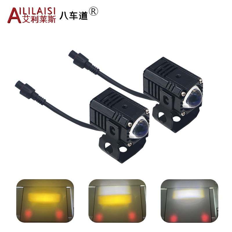 Mini Matrix Single Laser Headlight Lens 3000K 6000K Bi LED Projector spotlight for Universal car and motorcycle lamps External