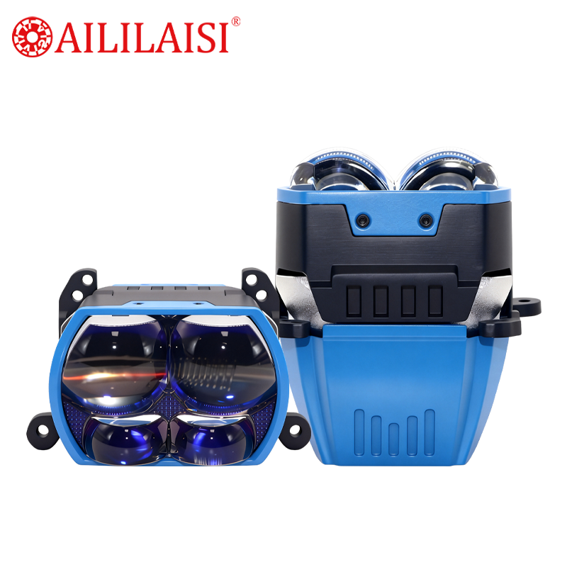3 Inch Four Lenses Dual Laser Headlights Dragon BallsShort Cross Border Factory Bi LED Bifocal Dragon Ball 90W 4 Lens Hi/lo Beam