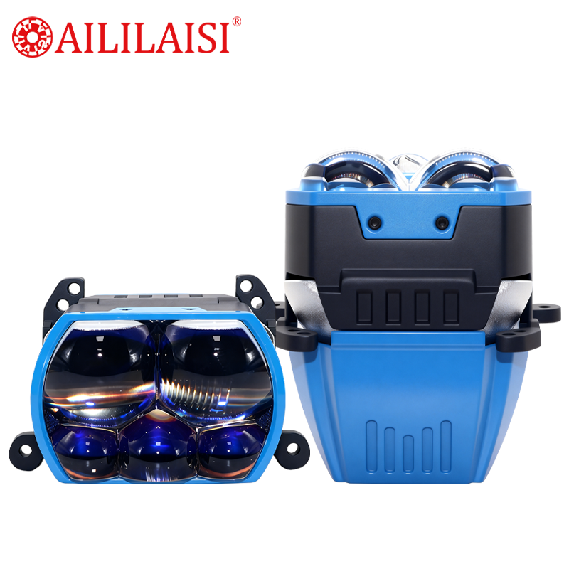 3Inch Lenses Headlights Bi LED 5Lens Hi/lo Beam Five Lens Dual Laser Bifocal Laser Headlight Automobile Lights for Universal Car