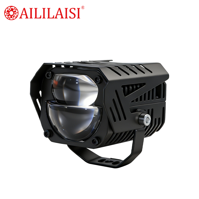 Off-Road Dual Lens Bulb High Power Light Universal Bi-LED Headlight High Low Beam Projector for Car Motorcycle Modification