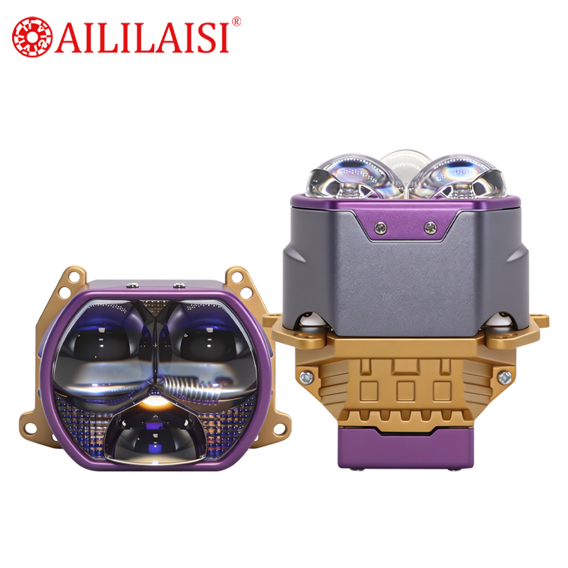 Three Dragons 3 Lens Laser Projector Lens 55W Low 75W High Beam Auto LED Headlight for Car Light Retrofit Modification Universal