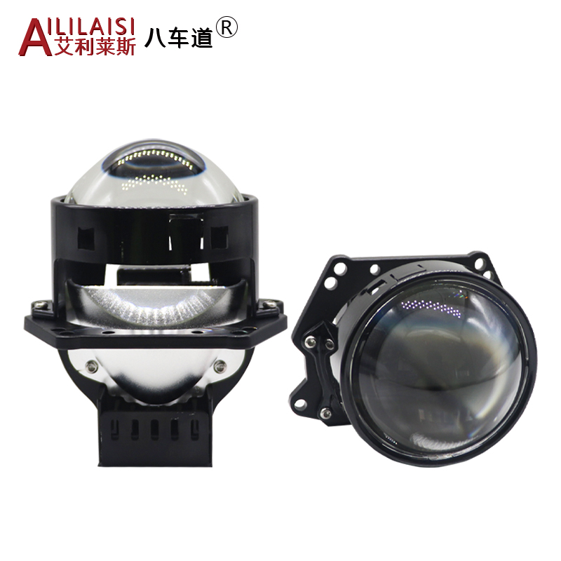 12V 3inch Bi Led Projector Lens Headlight For Car Accessories Headlamp Retrofit 6000K 46W H7 H4 LED Auto motorcycle goods train