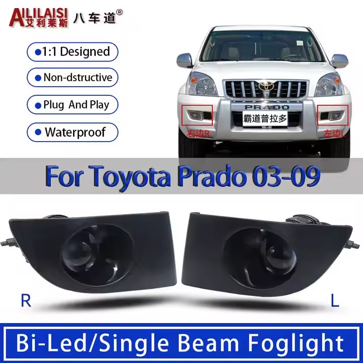 Aililaisi Wholesale for Toyota Prado LC120 2003-2009 Led Projector Bifocal Lens Fog Lamp High Low Beam Upgrade Retrofit