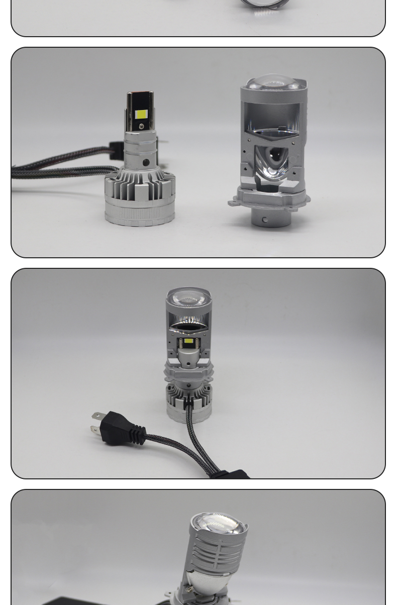 Super Bright High Power H4 Led Lens Projecto Low Beam Headlights Bulb 55W 6000LM 6500K Mini H4 For Car Universal Price Bulbs