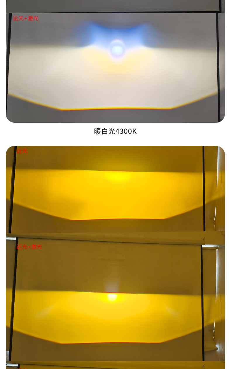 通用法雷奥汽车橙色灯体3寸双灯杯双光透镜雾灯远光炮前灯改装