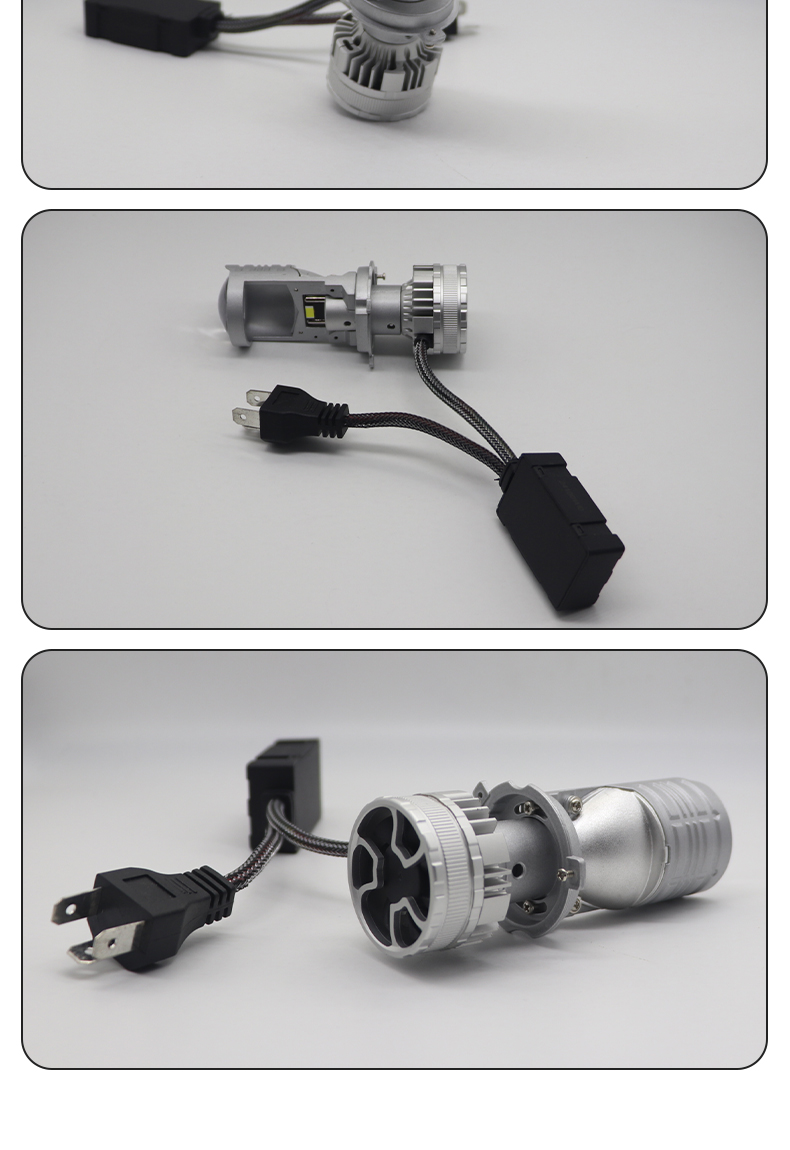 Super Bright High Power H4 Led Lens Projecto Low Beam Headlights Bulb 55W 6000LM 6500K Mini H4 For Car Universal Price Bulbs