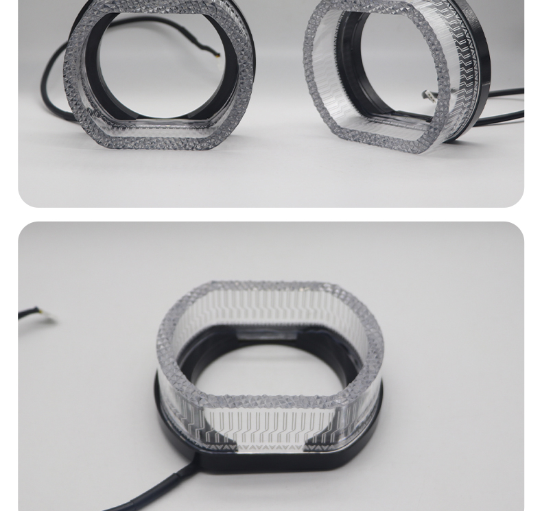 Aililaisi for Universal car 2.5inch light guide angel eye integrated cover C-shaped Install daytime running lights Headlights