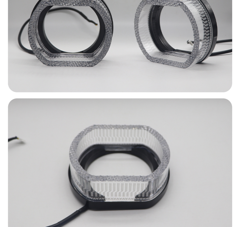 Aililaisi for Universal car 2.5inch light guide angel eye integrated cover C-shaped Install daytime running lights Headlights