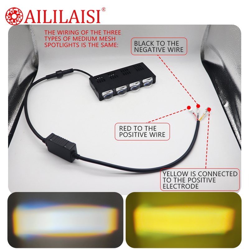 Aililaisi I40 Custom Logo Laser Projector LED Driving Fog Lights Auxiliary Spot for White Yellow Medium Screen Spotlight Ca