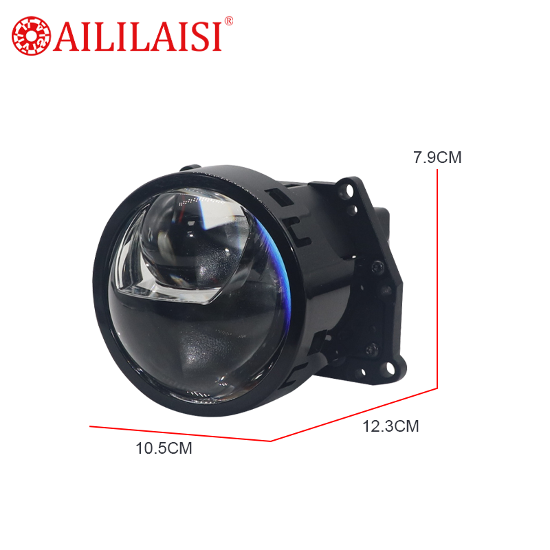 Aililaisi High Power LED Lens Laser Headlight Dual Light 3Inch Bifocal Automobile Modification H7 for Honda Accord Nissan Nv350