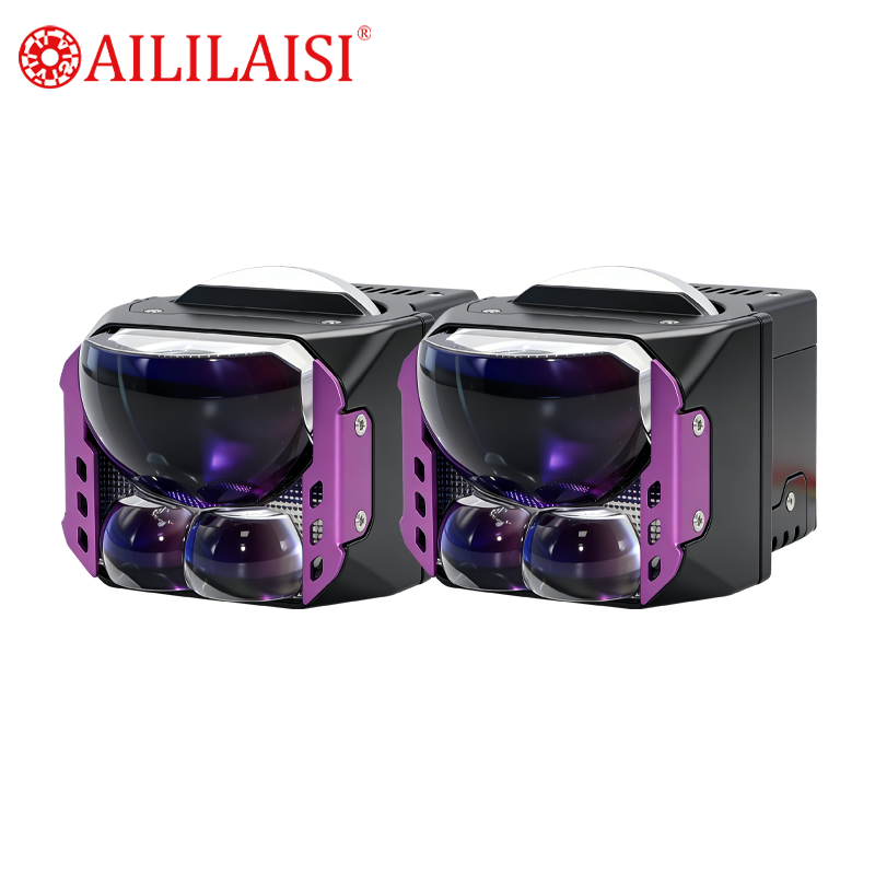 LED Projector Lens Bi-LED Headlight High Low Beam Dual Lens for Car Motorcycle Compatible With 12V/24V Vehicles Wholesale Ready