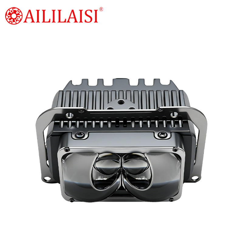 Dual Lens BI LED Offroad Light High Power Waterproof Driving Fog Lights Universal Fit Cooling Fan Auxiliary for Truck SUV Jeep