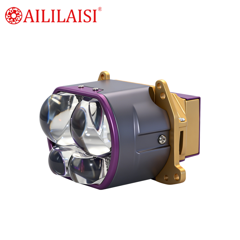3Inch Four Lens Bi LED Projector Lens Headlight 500% Brighter High Low Beam Universal Car LED Headlight Bulb Auto Retrofit Lamp