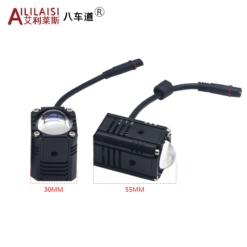 Mini Matrix Single Laser Headlight Lens 3000K 6000K Bi LED Projector spotlight for Universal car and motorcycle lamps External