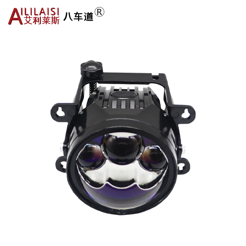 3 Inch Borosilicate Glass blue membrane Lens Projector Car BI Led Fog Driving Lights Fog Lamp with Bracket Universal 6000K laser