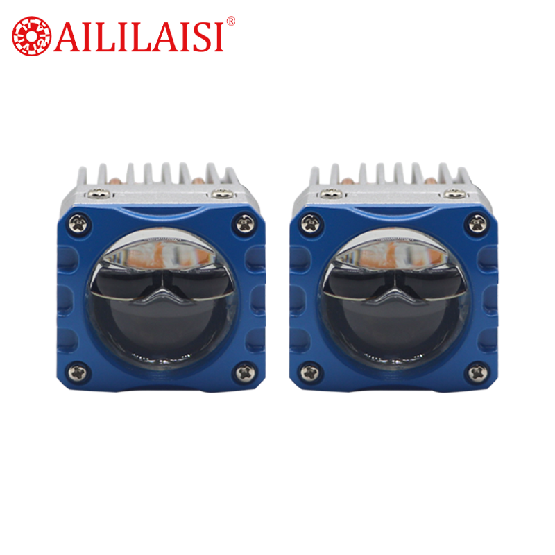 1.6Inch Mini Matrix Single Laser Headlight Lens 30W 45W Bi LED Projector Spotlight for Universal Car and Motorcycle Lamps Lada