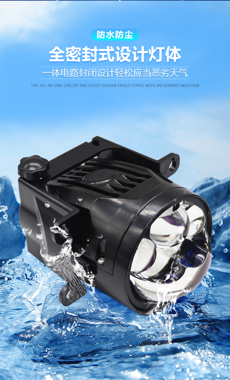 3 Inch Borosilicate Glass blue membrane Lens Projector Car BI Led Fog Driving Lights Fog Lamp with Bracket Universal 6000K laser