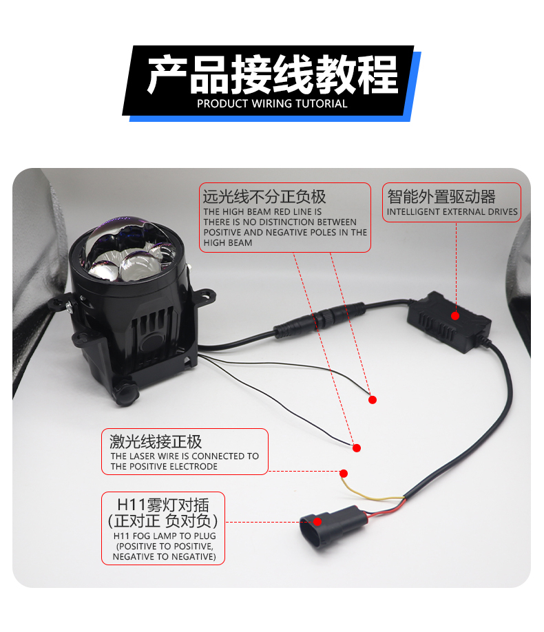 3 Inch Borosilicate Glass blue membrane Lens Projector Car BI Led Fog Driving Lights Fog Lamp with Bracket Universal 6000K laser