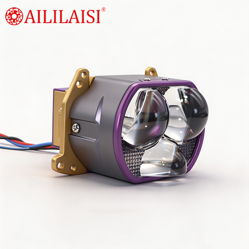 Three Dragons 3 Lens Laser Projector Lens 55W Low 75W High Beam Auto LED Headlight for Car Light Retrofit Modification Universal