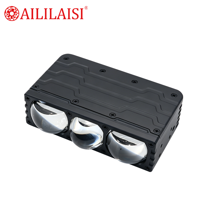3 Lens Bi LED Spotlight High Low Beam Auto Car Motorcycle Grille Fog Driving Light Universal Exterior Modification Work Lamp ATV