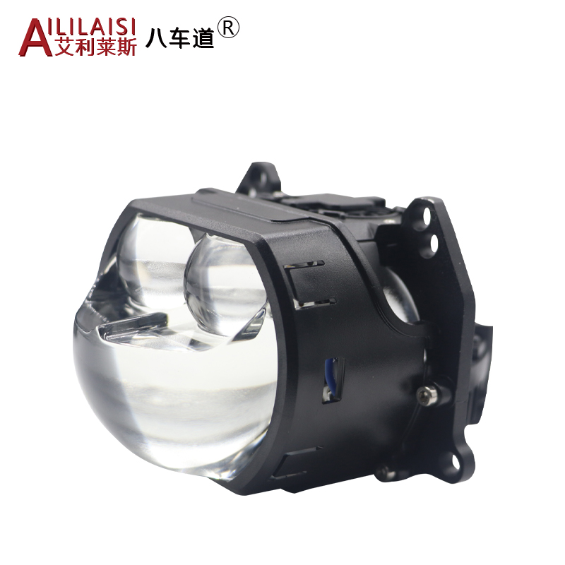 High power 86W fan LED dual beam headlights super bright high and low beam spotlight square dual direct laser lens headlights