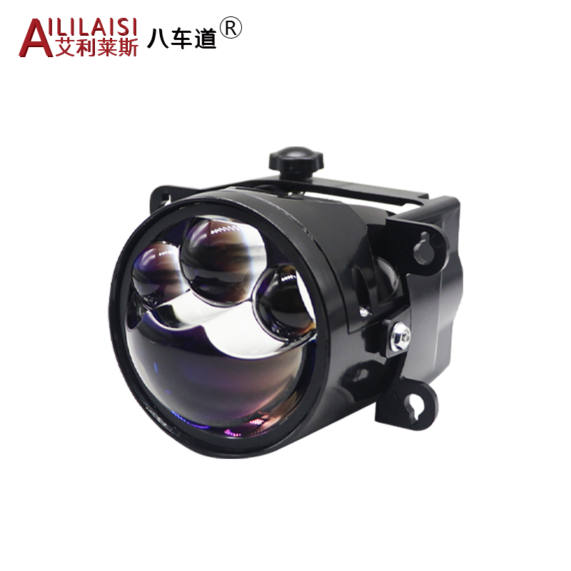 3 Inch Borosilicate Glass blue membrane Lens Projector Car BI Led Fog Driving Lights Fog Lamp with Bracket Universal 6000K laser