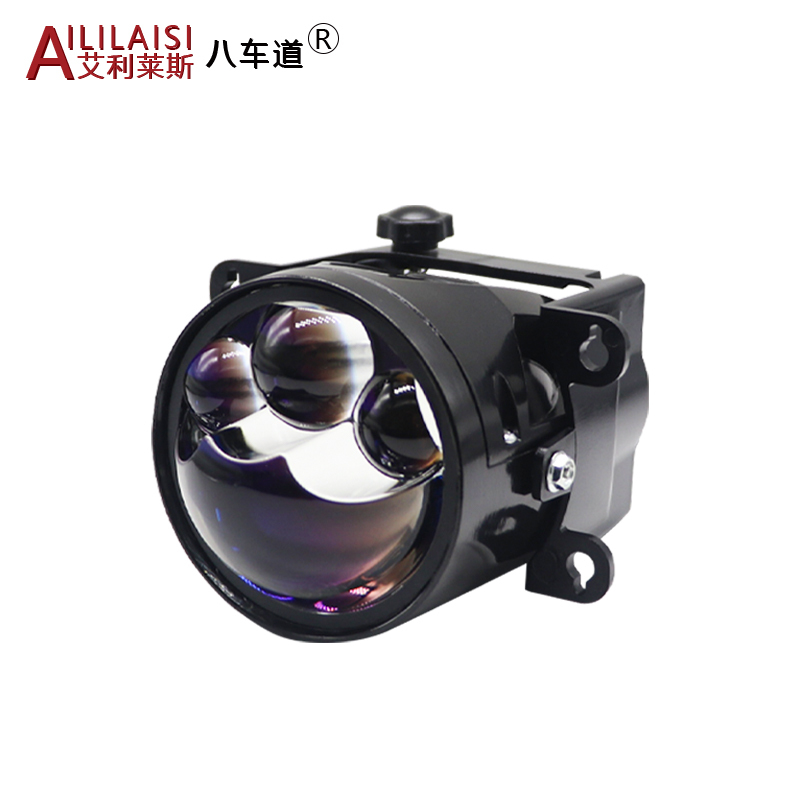 3 Inch Borosilicate Glass blue membrane Lens Projector Car BI Led Fog Driving Lights Fog Lamp with Bracket Universal 6000K laser