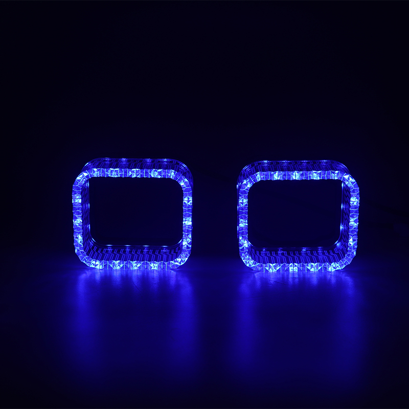 Aililaisi 1.5inch light guide angel eye integrated cover Install daytime running Headlights Lens Cover with for Universal car