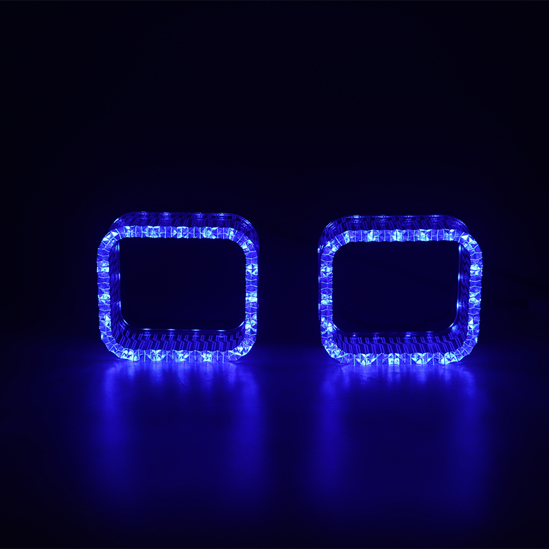 Aililaisi 1.5inch light guide angel eye integrated cover Install daytime running Headlights Lens Cover with for Universal car