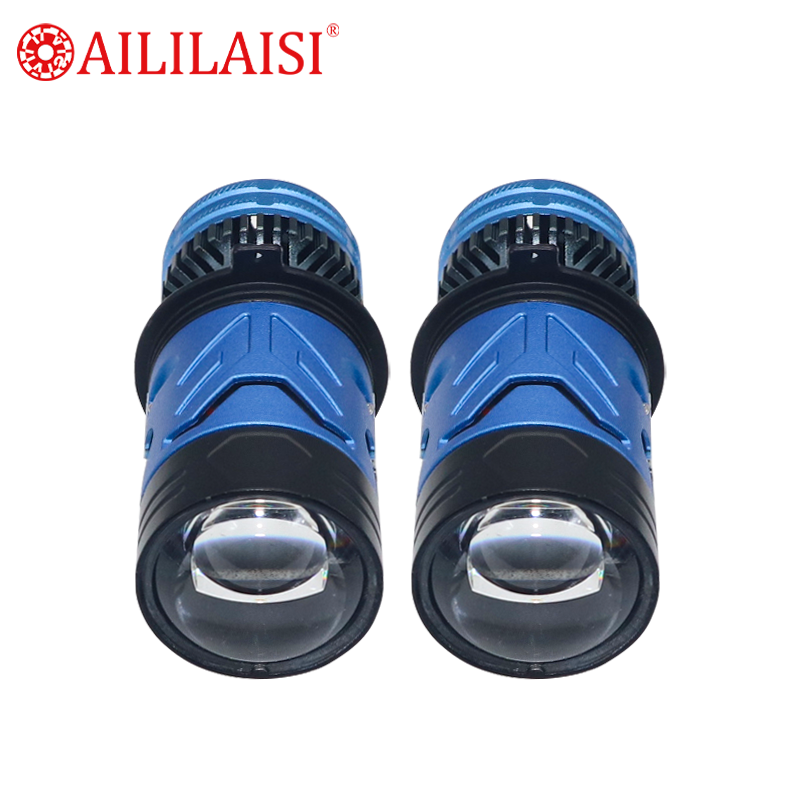 Universal H4 Bi-LED Mini Projector Lens Headlight 50W Low 70W High Beam Retrofit LED Bulb for Cars and Motorcycles Easy Fit Kit
