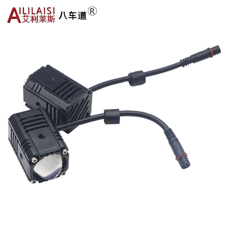 Mini Matrix Single Laser Headlight Lens 3000K 6000K Bi LED Projector spotlight for Universal car and motorcycle lamps External