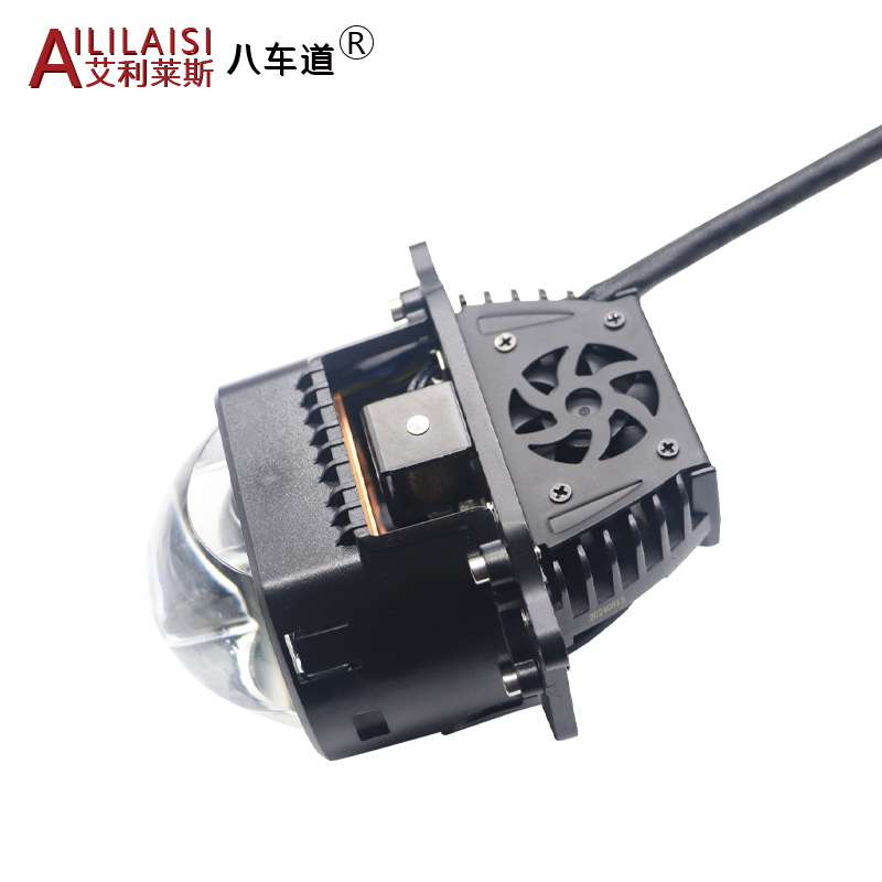 High power 86W fan LED dual beam headlights super bright high and low beam spotlight square dual direct laser lens headlights