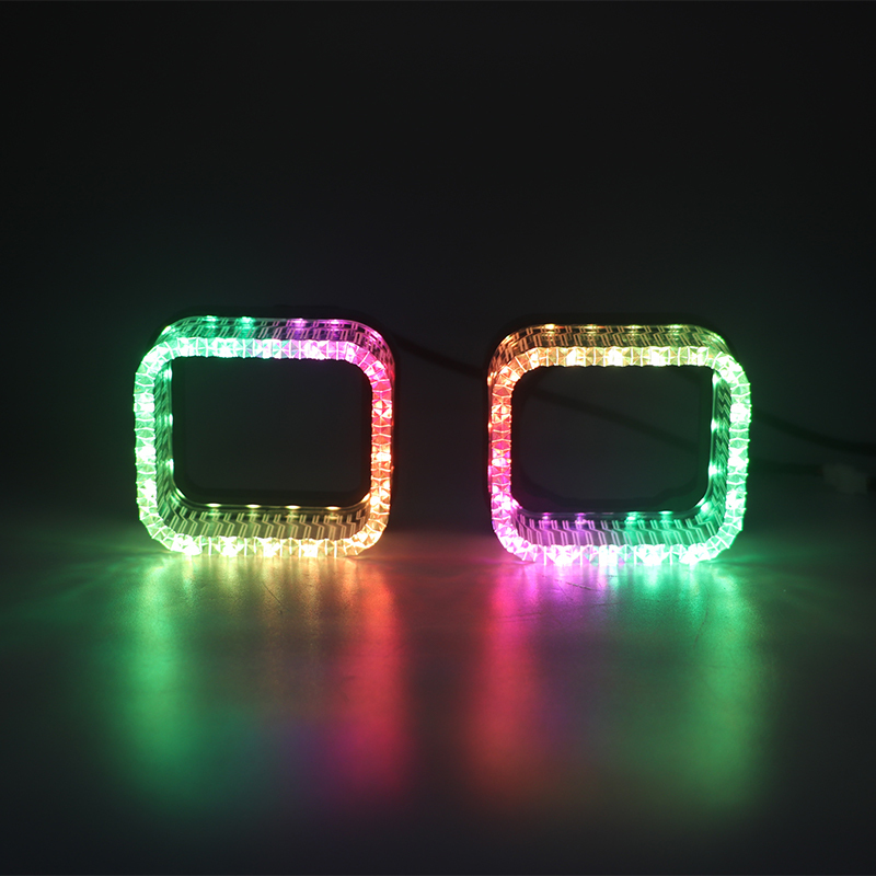 Aililaisi 1.5inch light guide angel eye integrated cover Install daytime running Headlights Lens Cover with for Universal car