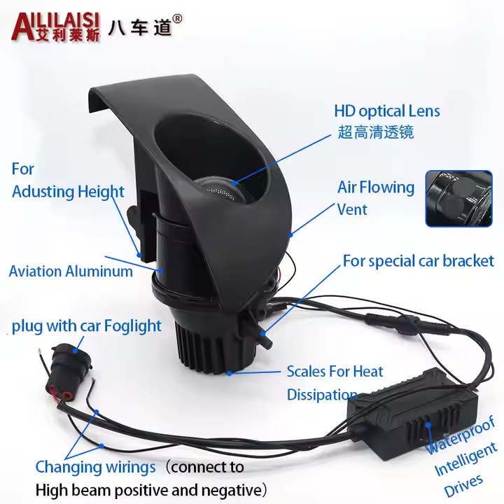 Aililaisi Wholesale for Toyota Prado LC120 2003-2009 Led Projector Bifocal Lens Fog Lamp High Low Beam Upgrade Retrofit