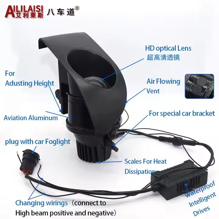 Aililaisi Wholesale for Toyota Prado LC120 2003-2009 Led Projector Bifocal Lens Fog Lamp High Low Beam Upgrade Retrofit