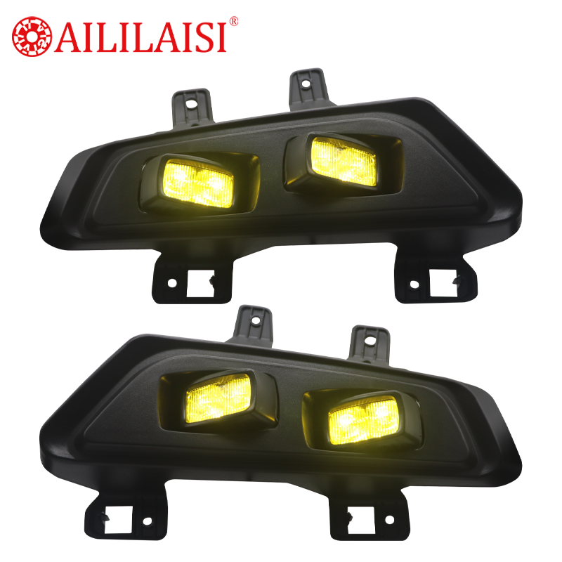 BI LED Fog Light Lamp for Ford F150 Svt Raptor 2022 Body Kit Accessories Car Daytime Running Front Bumper DRL Yellow Foglamp