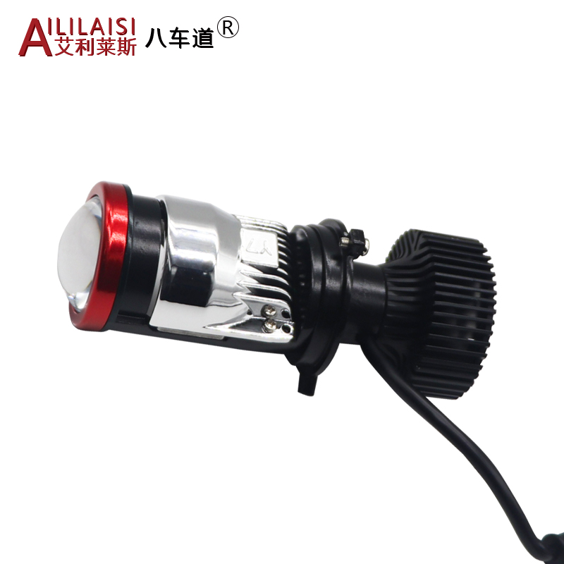 Y7 lens H4 far and near integrated headlight dual light super bright car LED fish eye Mini laser motorcycle Lamp High Low Beam