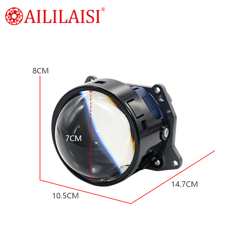New 3Inch Super Bright Laser Bi-LED Projector Lens Automobile Headlight Modification with Steering Auxiliary Cornering Light Car
