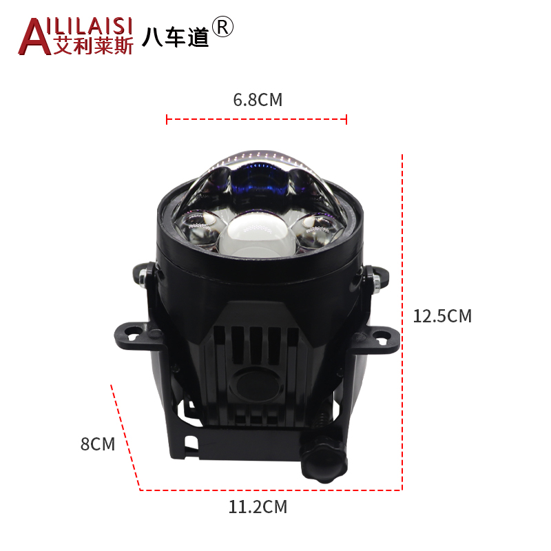 3 Inch Borosilicate Glass blue membrane Lens Projector Car BI Led Fog Driving Lights Fog Lamp with Bracket Universal 6000K laser