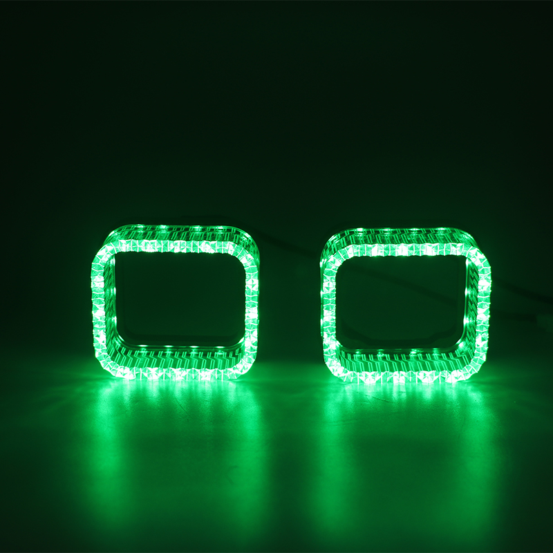 Aililaisi 1.5inch light guide angel eye integrated cover Install daytime running Headlights Lens Cover with for Universal car