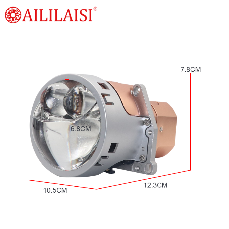 Aililaisi High Power LED 2Lens Laser Headlight Spotlight Dual Lights 3Inch Bifocal Automobile Modification for Mercedes W204 Cla